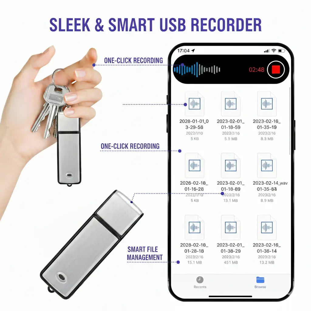 Recorders Usb Built In USB Flash Drive Voice Recorder – AI-Recorder